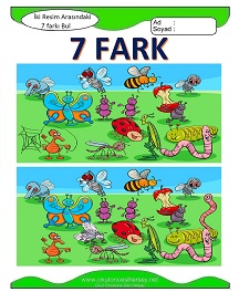 İki Resim Arasındaki Farkı Bul Etkinliği